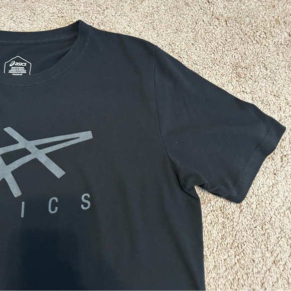 Asics Men’s Shirt Medium Black with Logo - Picture 4 of 9